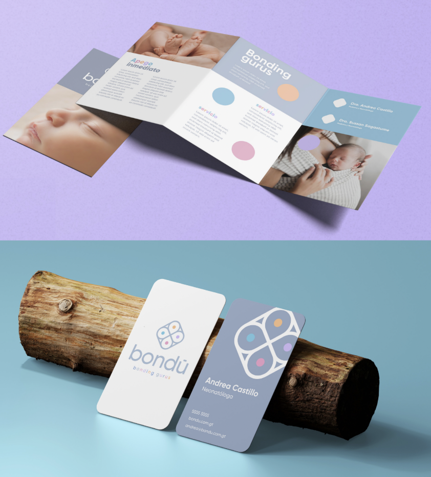 tarjeta y brochure para pediatra